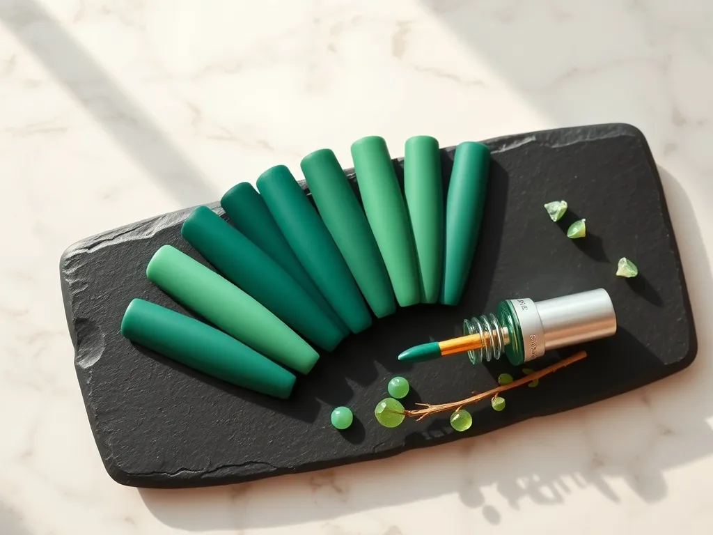 Paznokcie szmaragdowe matowe – inspiracje i pielęgnacja