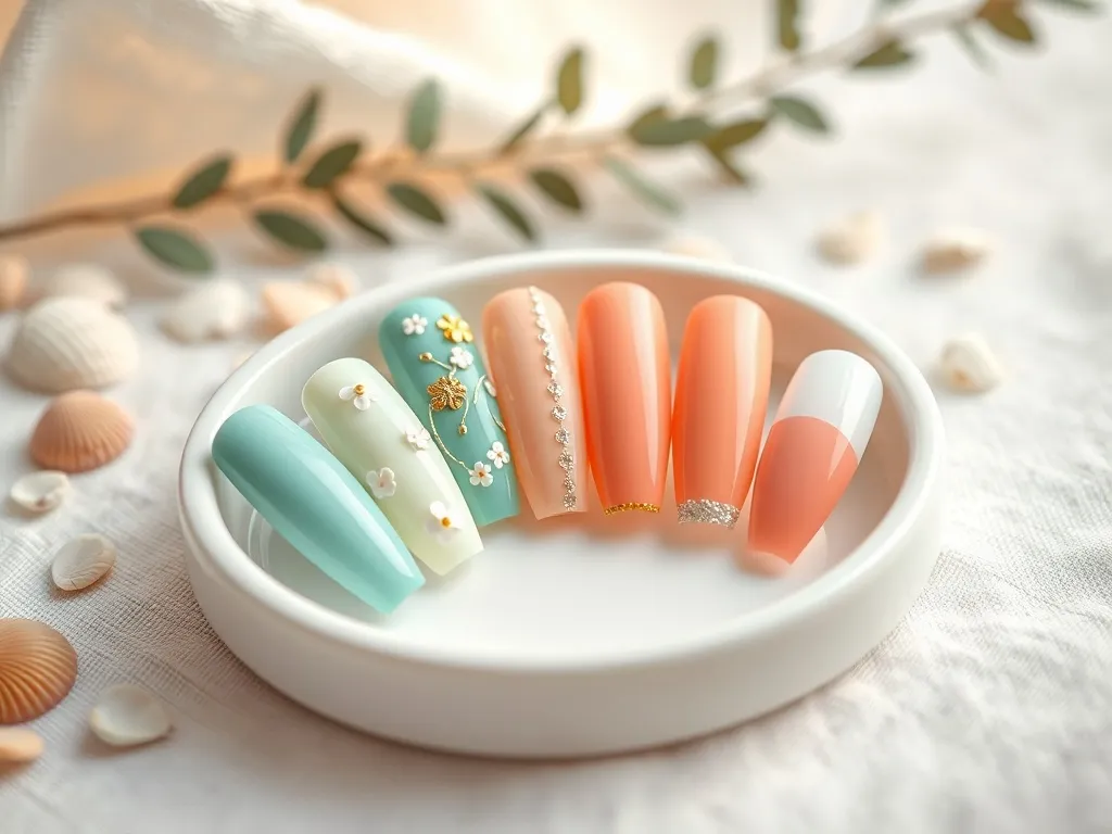 Paznokcie miętowe na lato: najlepsze wzory