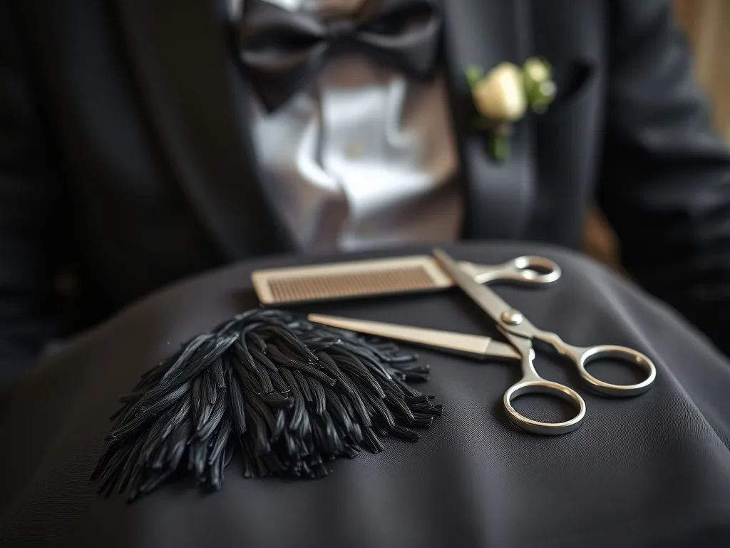 Strzyżenie męskie ślubne fade dla pana młodego