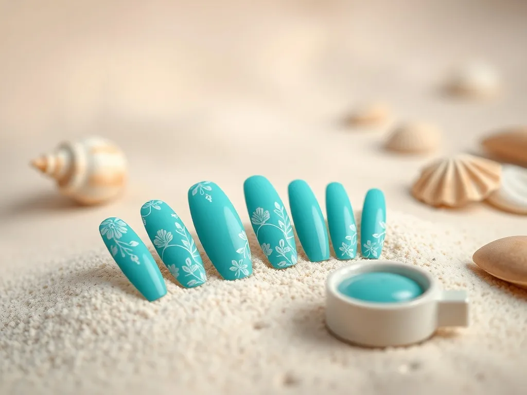 Paznokcie turkusowe z wzorkiem – inspiracje i pomysły