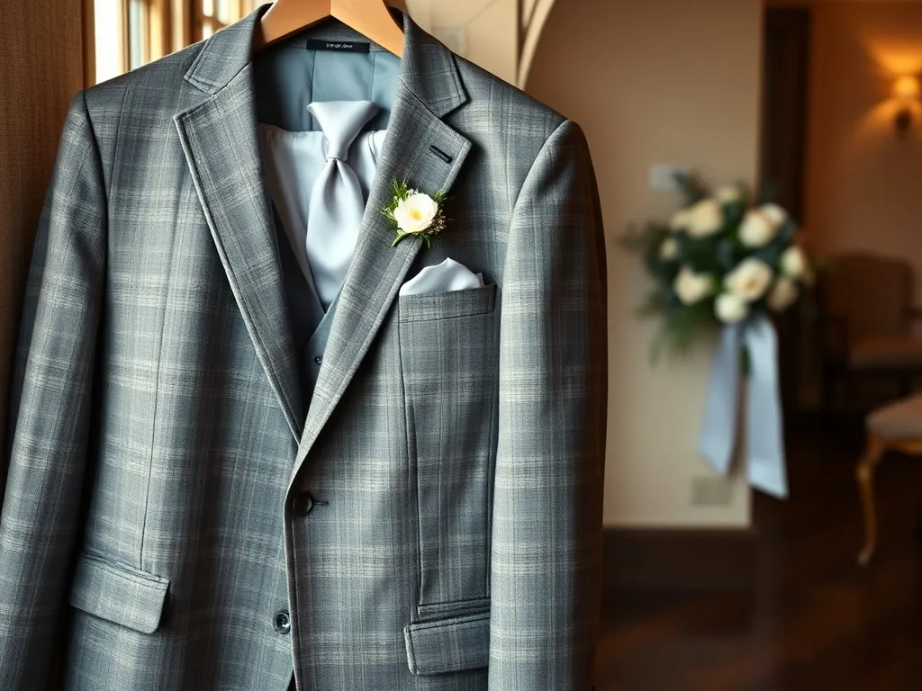 Garnitur ślubny w kratę księcia Walii – styl i inspiracje
